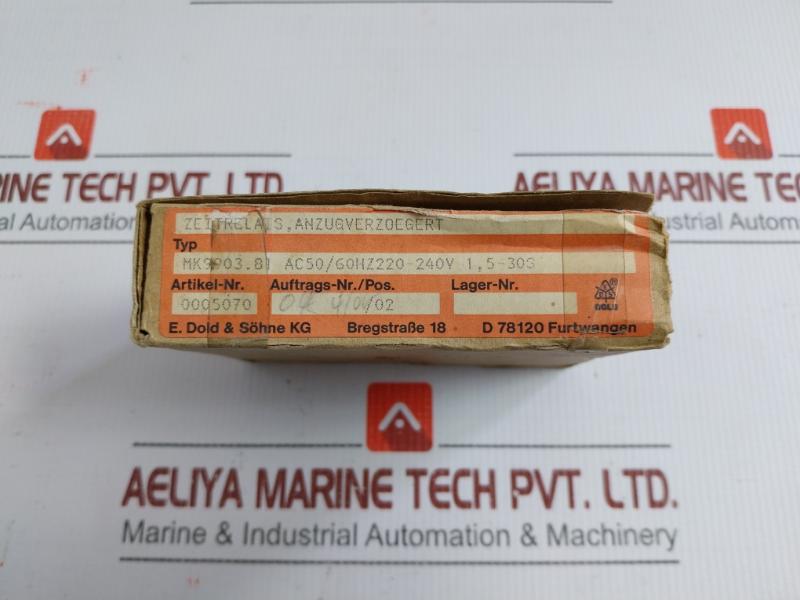 Part No. Mk 9903.81 E. Dold & Sohne 50-60hz/220-240v Time Delay Relay