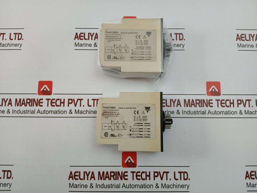 Part No. Paa01dm24 Delay On Operate Timer 24-240vac/Dc 0.1s-10h Carlo Gavazzi
