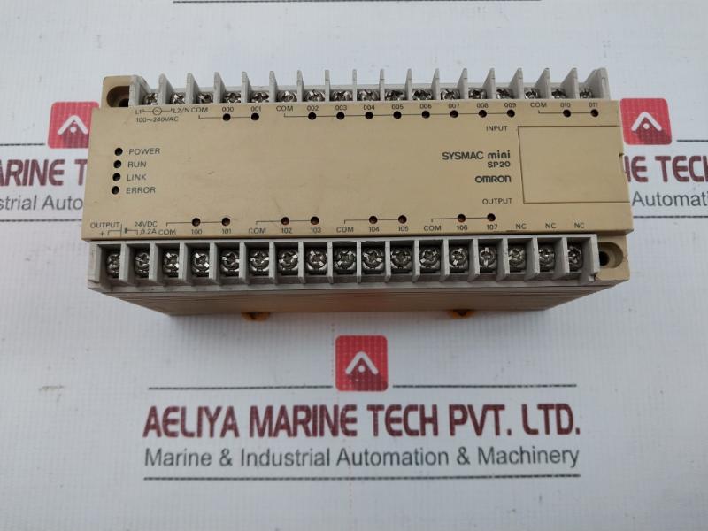 Part No. Sp20-Dr-A Sysmac Mini Programmable Controller 100-240vac 50/60hz 30va Omron