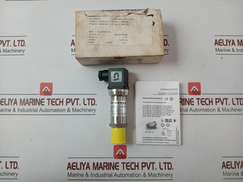 Part No: Dx19-Dmp 334 Pressure Transmitter Input 0…750 Bar 14…28 Vdc Brand In Bd Sensors