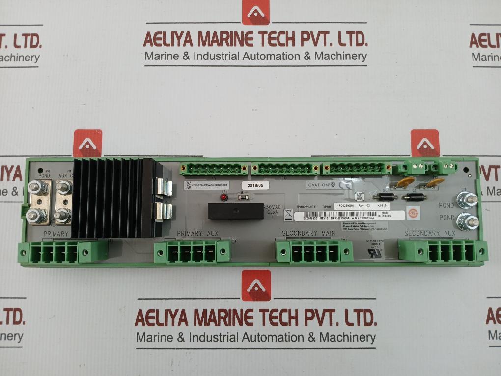 Part Number 5x00489g01 Emerson Power Distribution Module 250vac 12.5a