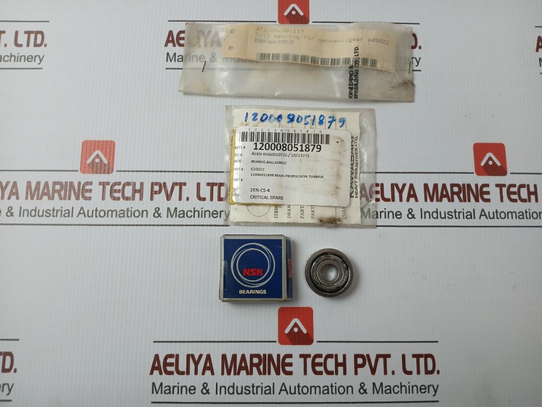 Part Number: 6200zzav2s Ball Bearing For Manoeuv.Gear Nsk - 50 Gm