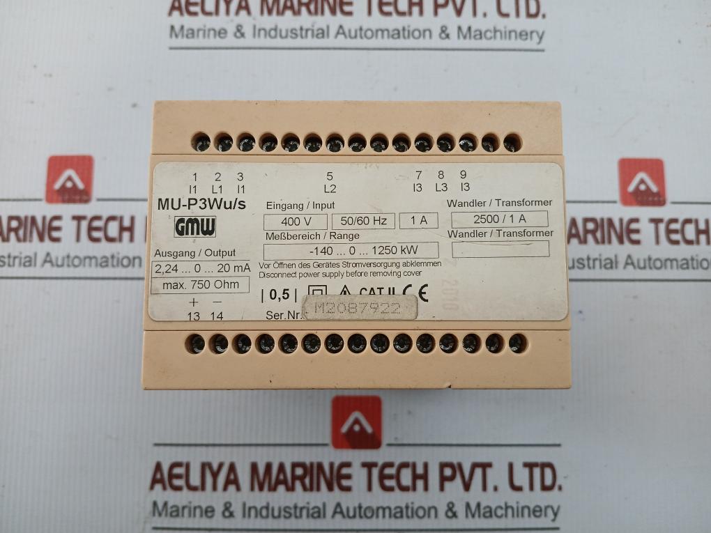 Part Number IN Mu-p3Wu/S 400V Gmw Active Power Measuring Transducer