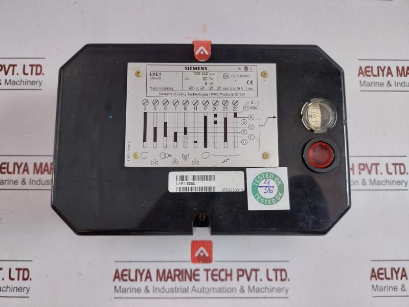 Part Number In Lae1/8865 Oil Burner Control Module 220-240v 60hz Brand Siemens