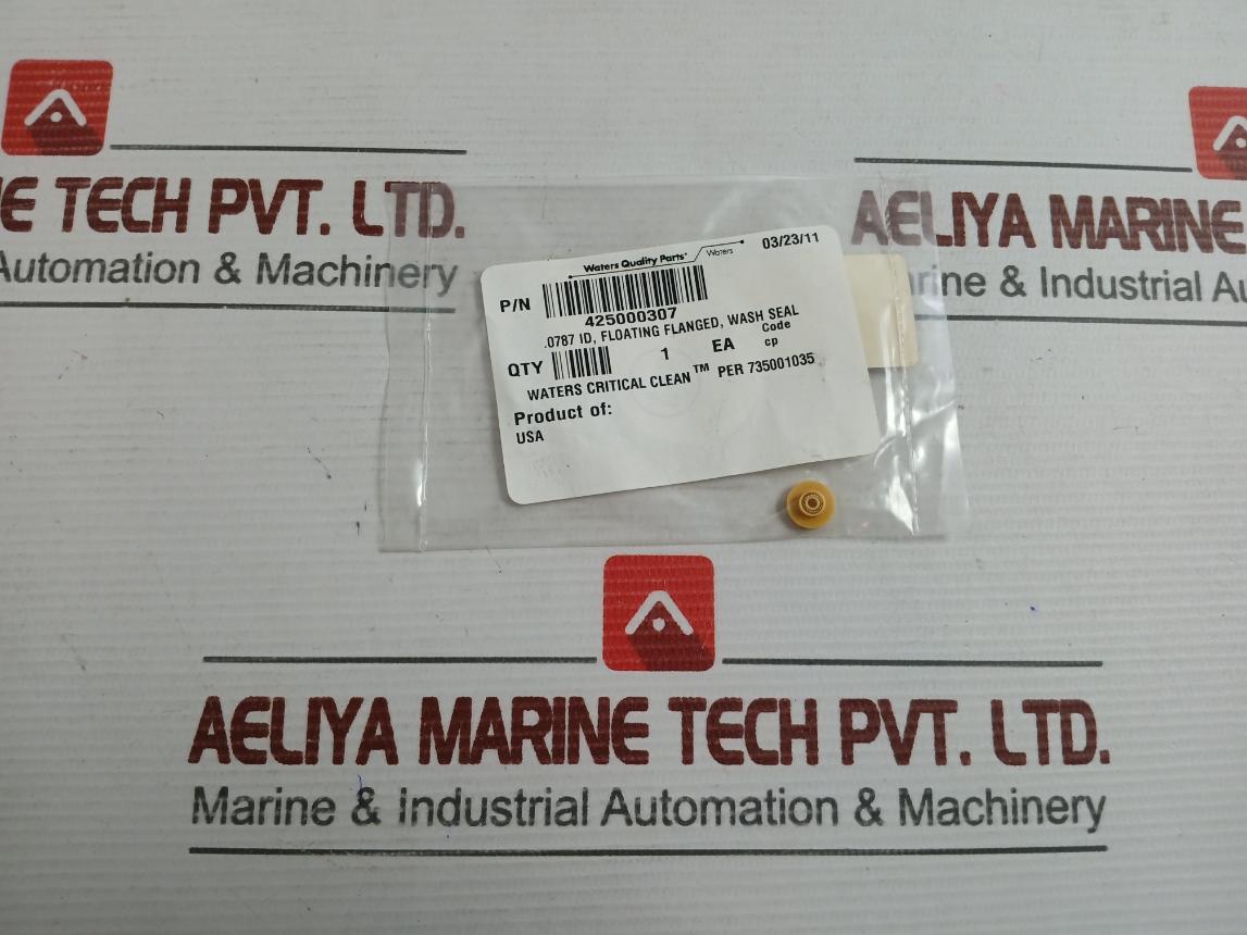 Part No: 425000307 Waters .0787 Id Floating Flanged Wash Seal - New