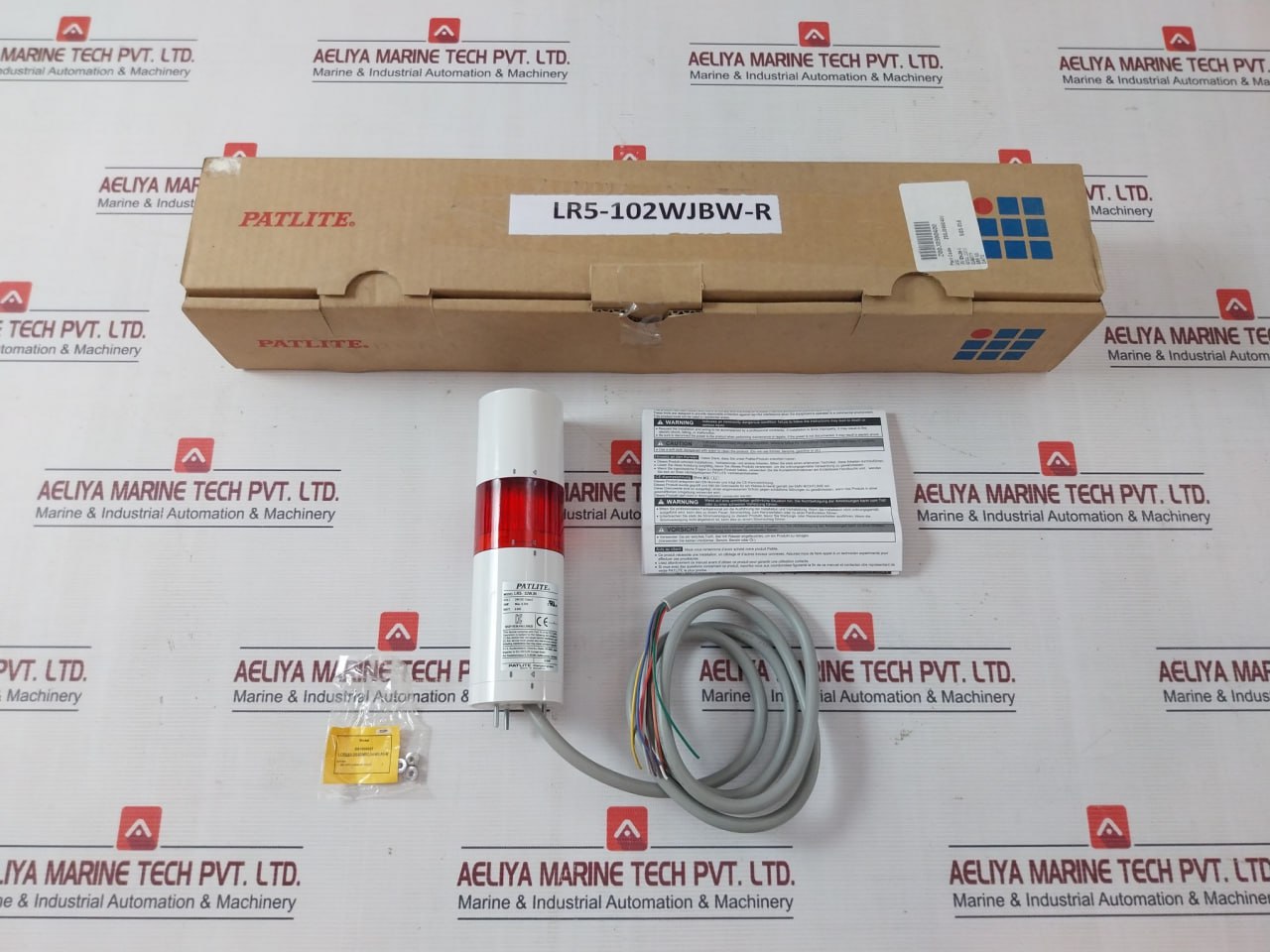 Patlite Lr5-102Wjbw-r Direct Mount Signal Tower 24V Dc 0.25A 6.6W