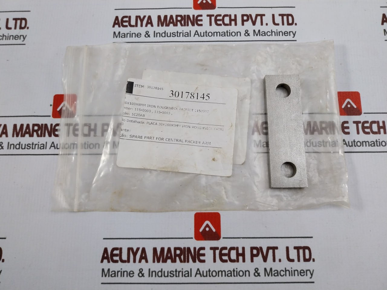 Patriot 115-0003 Plate For Central Racker Arm 30X100X8Mm