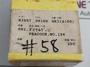 Peacock 196A Back Plunger Type Dial Gauge 0-100 0.01X5Mm
