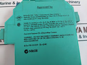 Pepperl+Fuchs K-system Kfd2-sot2-ex1.Lb Switch Amplifier 181002 Dc20-30V50Ma