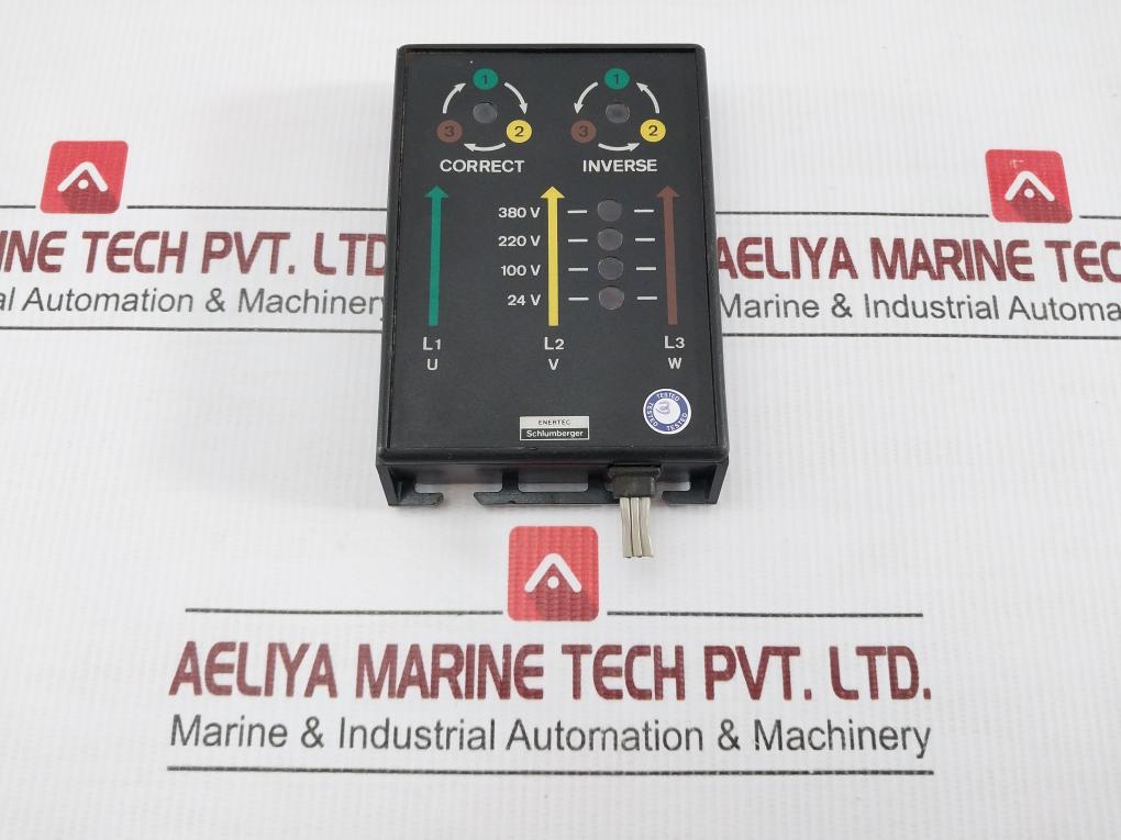 Phase-Sequence-Indicator-80-To-500V-45-To-65-Hz-Enertec-Schlumberger-Iop-2200-208884-1