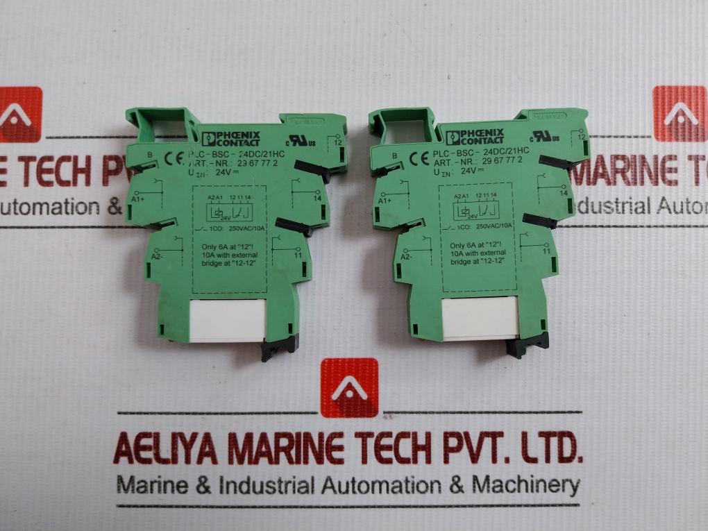 Relay Socket Terminal Block 24v Dc Phoenix Contact Plc-Bsc-24dc/21hc