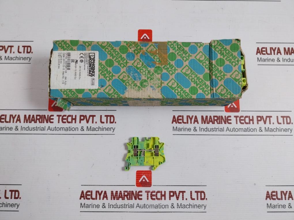 Phoenix Contact Ut 2,5-mtd-pe Protective Conductor Terminal Block  (1 Box=50 Pcs)