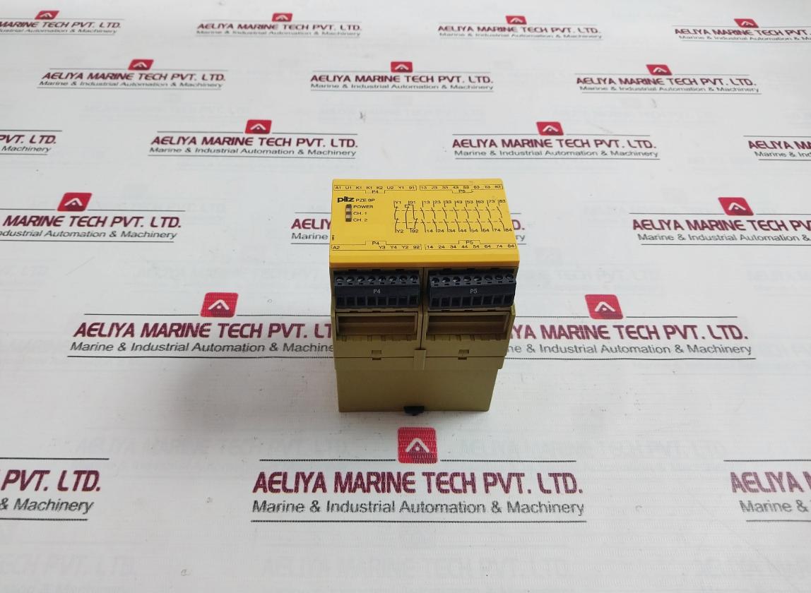 Pilz Pze 9P 24Vacdc 8N/O 1N/C Safety Relay 24Vac/Dc 3Va/3W 50-60Hz