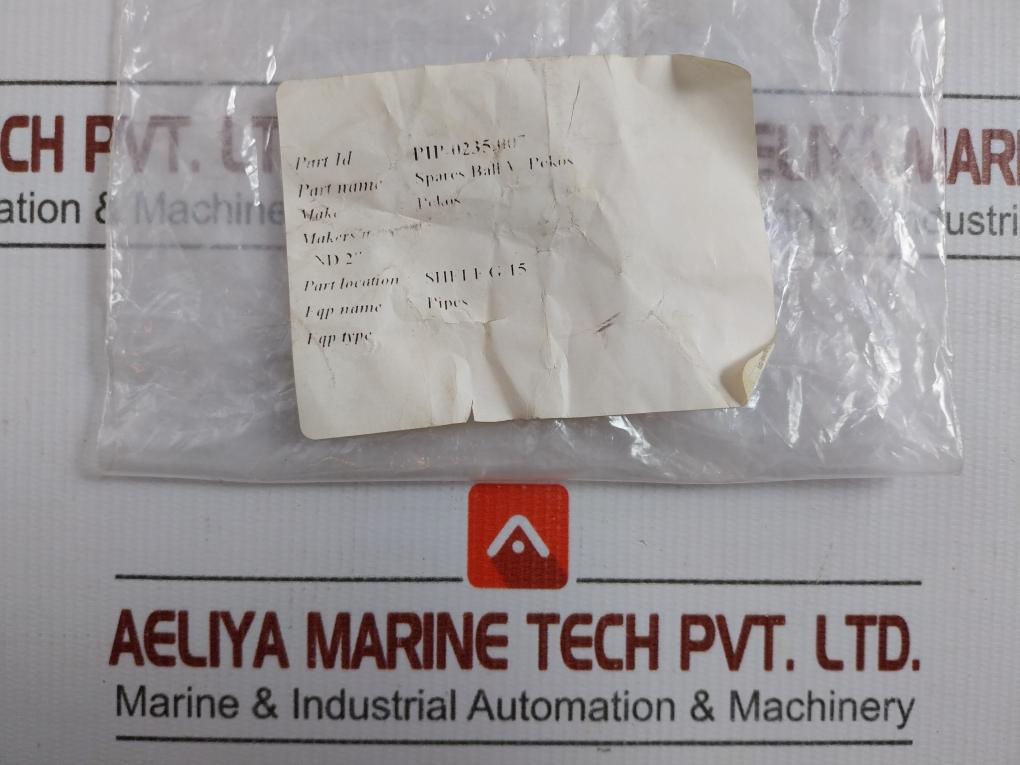 Pip-0235.007 Spares Ball Valve By Pekos