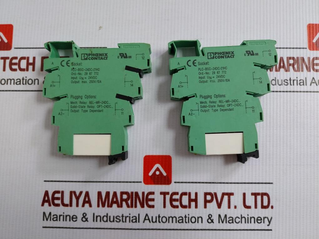 Plc-Bsc-24dc/21hc Relay Base 24 Vdc Brand Phoenix Contact