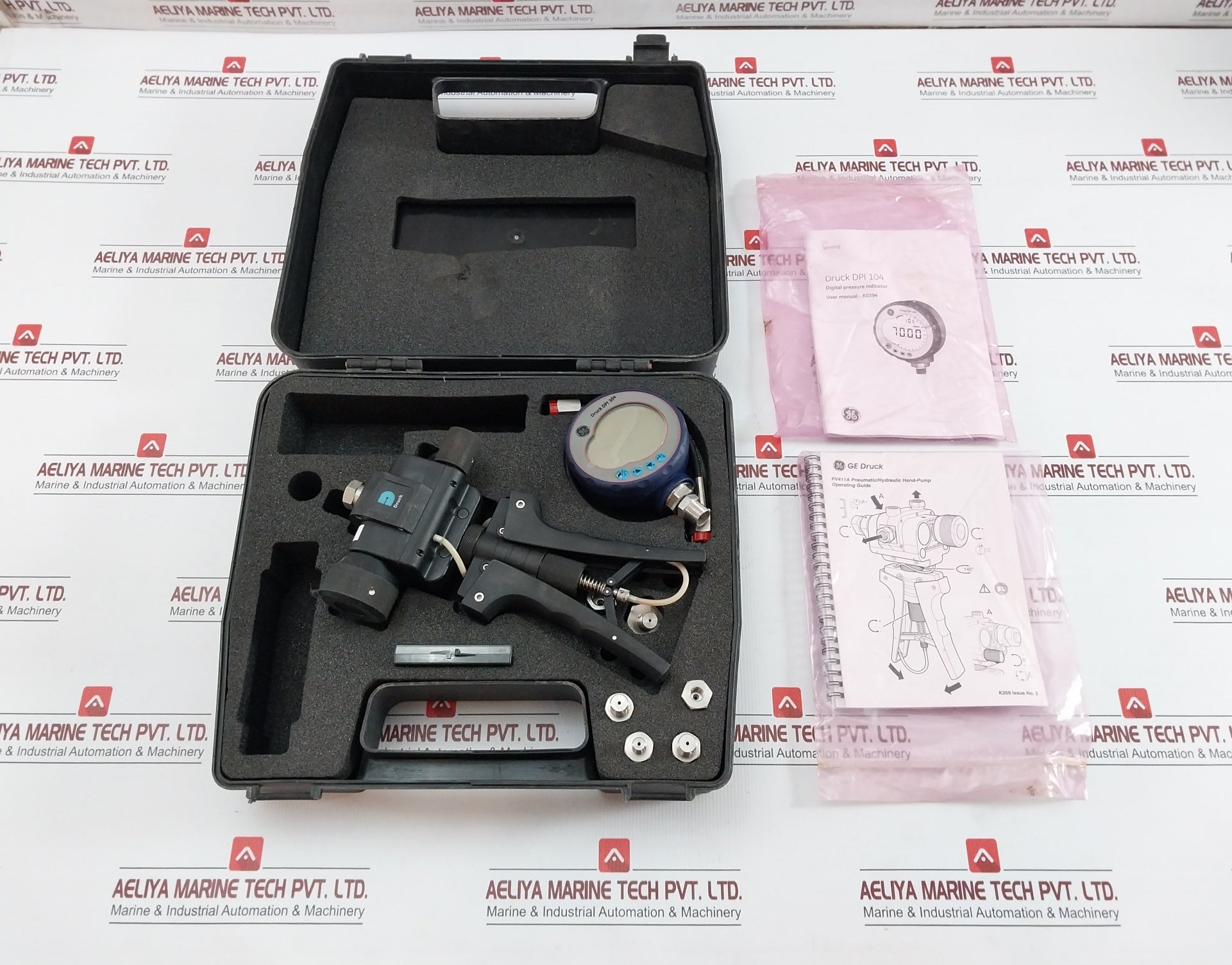 Portable Hydraulic Pressure Calibrator Kit 60 Bar/900 Psi Druck Pv411a