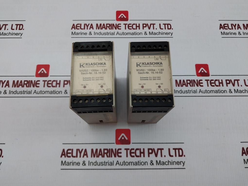 Power Monitoring Relay Module 110-300v/35-65 Hz Wus2/100ba-1.60 By Klaschka