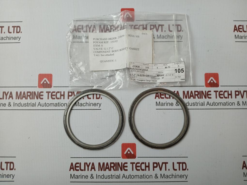 Poyam Body Bonnet Gasket G.1.2".14-S316+Gr 50 Gm