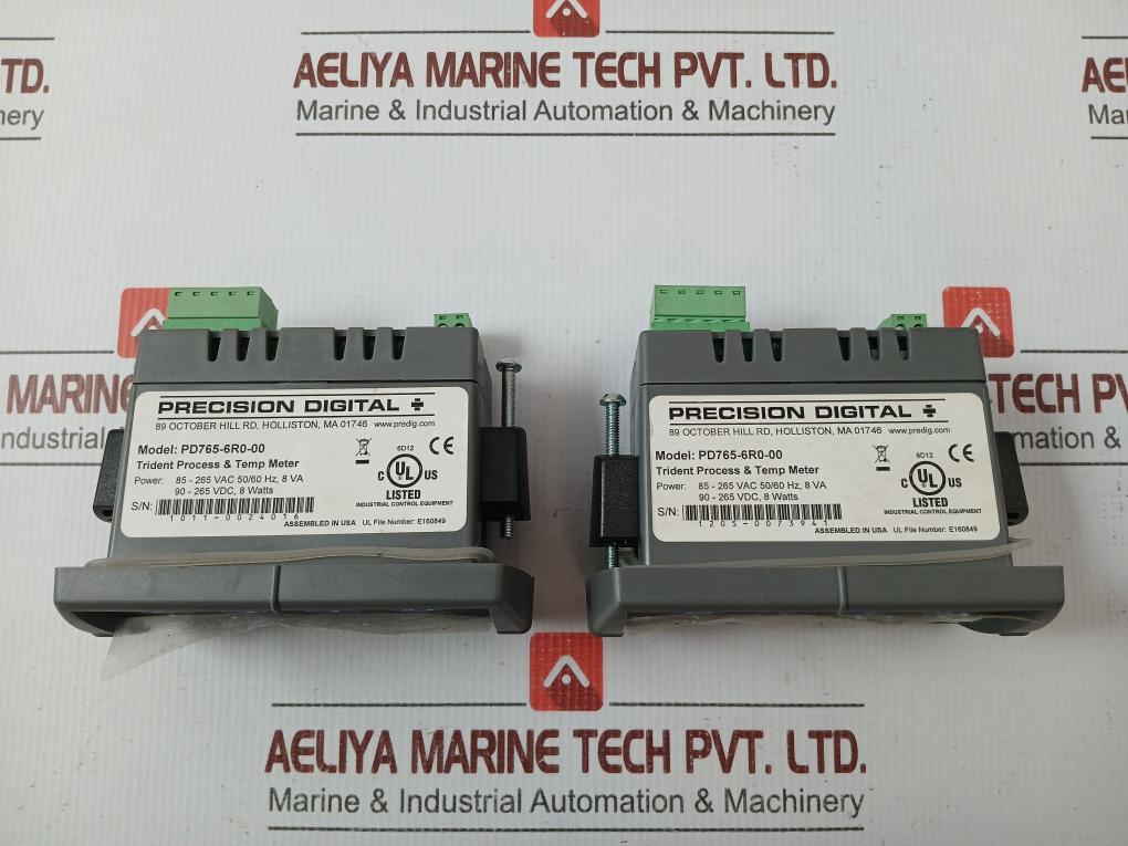 Precision Digital 50/60 Hz Temperature Digital Panel Meter Part Number Pd765-6r0-00