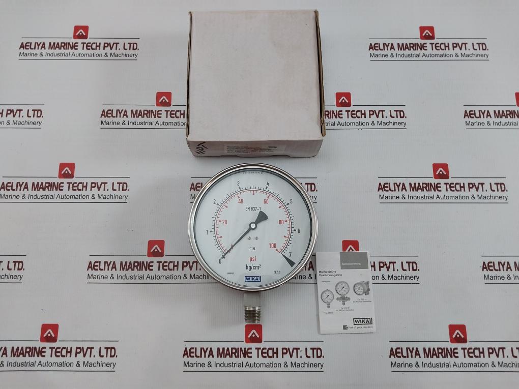 Pressure Gauge 0-100 Psi/0-7 Kg-Cm2 Brand Wika 230.20.160
