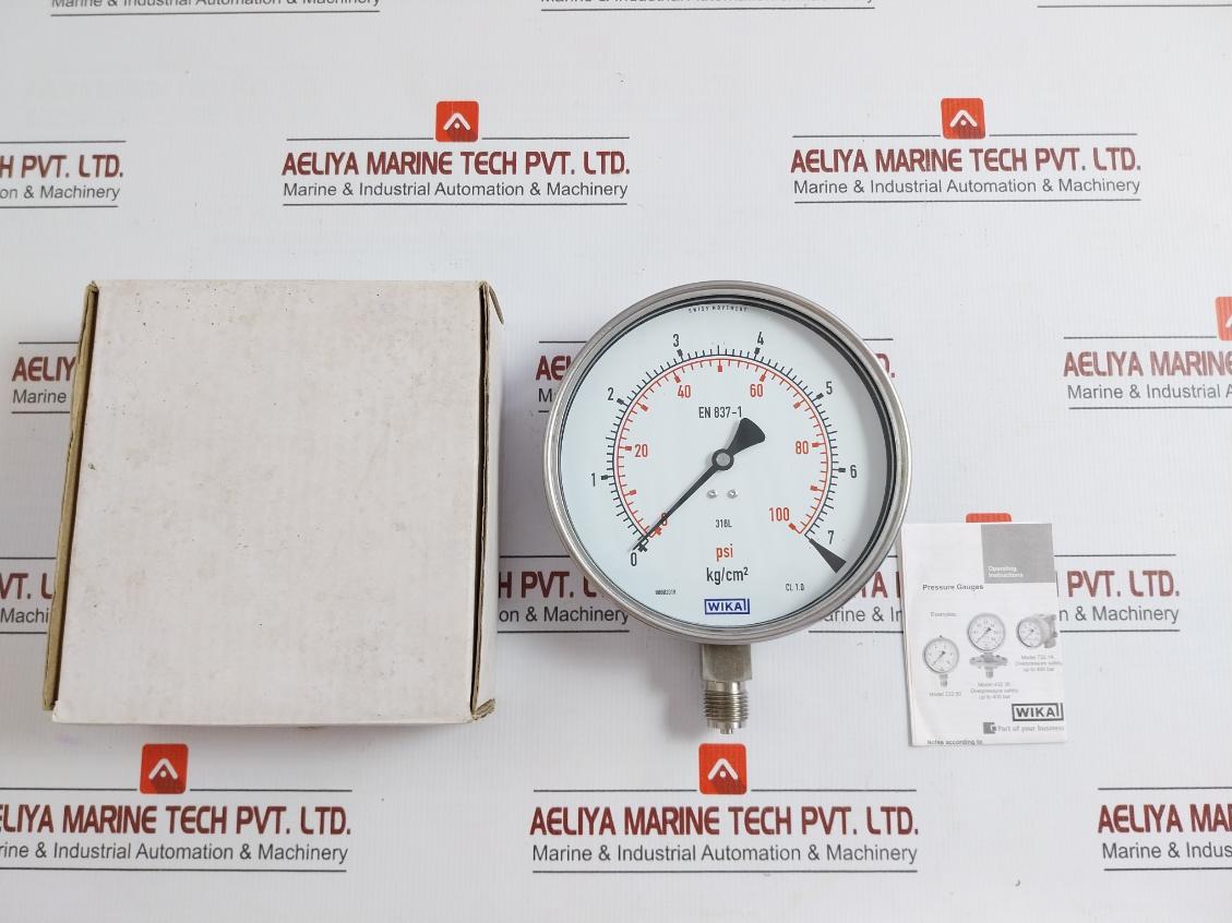 Pressure Gauge 0 To 100 Psi-7 Kg/Cm2 By Wika 230.20.160