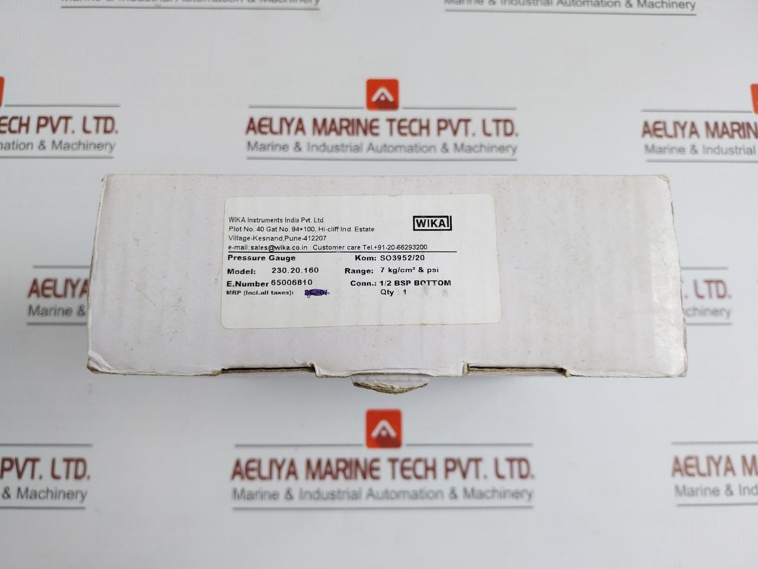 Pressure Gauge 0 To 100 Psi-7 Kg/Cm2 By Wika 230.20.160