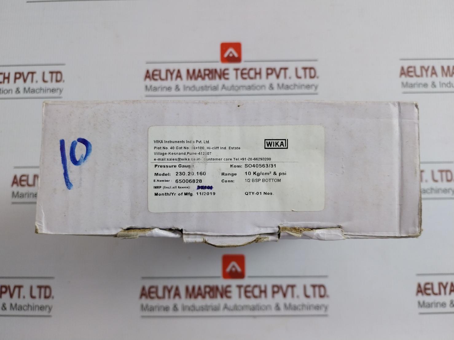 Pressure Gauge 0 To 140psi-10 Kg/Cm2 By Wika 230.20.160