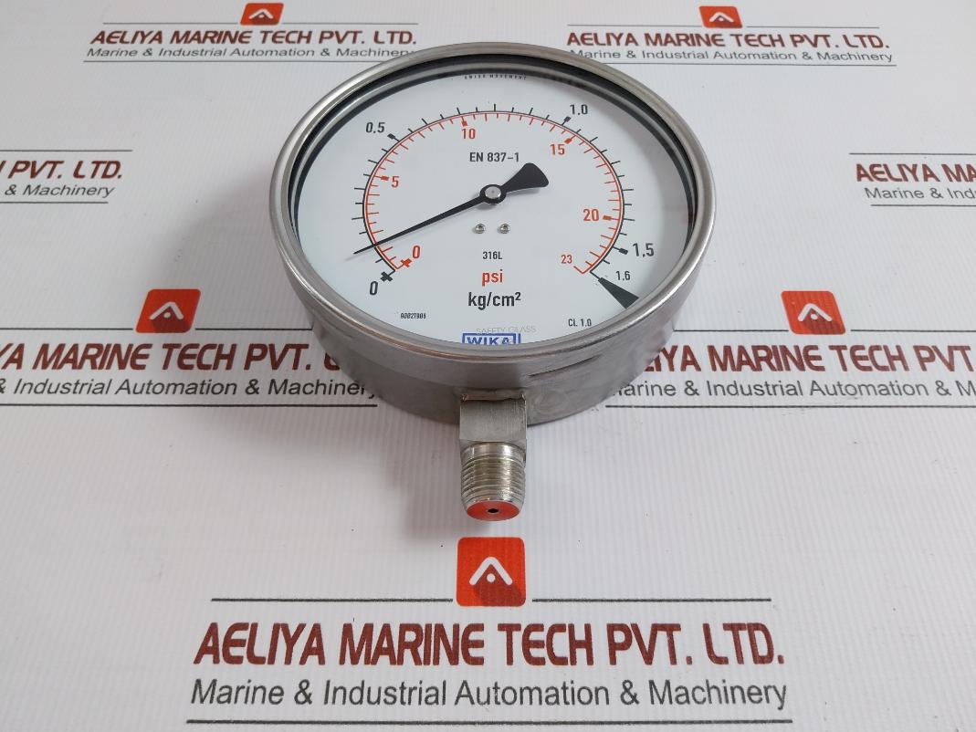 Pressure Gauge 0 To 23 Psi-1.6 Kg/Cm2 By Wika 232.50.160