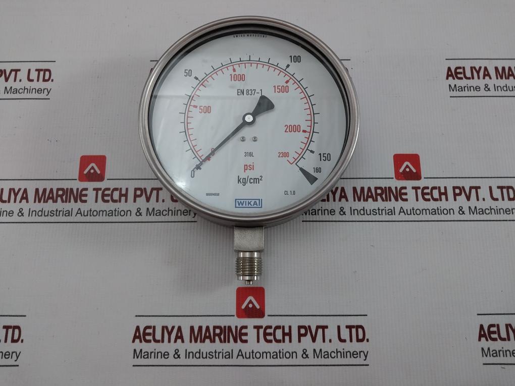 Pressure Gauge 160 Kg/Cm2 & Psi By Wika 230.20.160