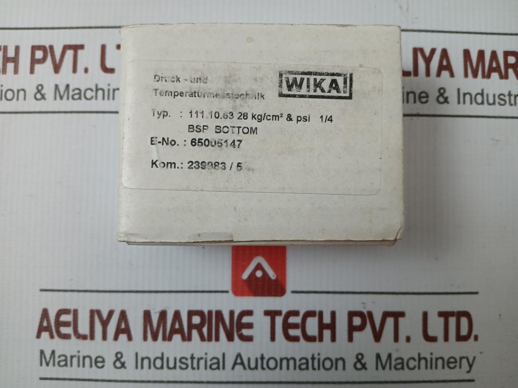Pressure Gauge 28 Kg/Cm2 & 400 Psi Brand Wika 111.10.63