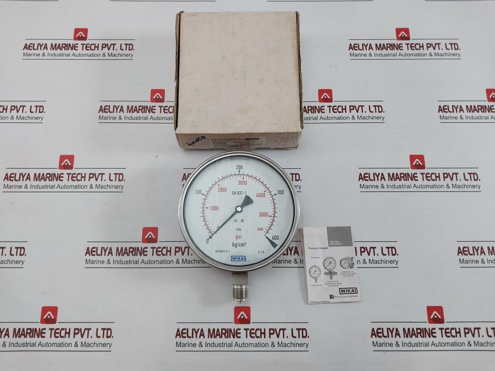 Pressure Gauge 400 Kg/Cm2 & Psi -40c To +70c Brand Wika 232.50.160