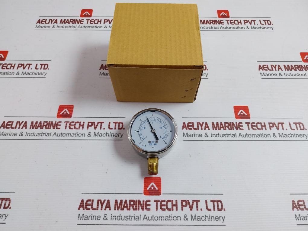 Pressure Gauge In Hg -30 To 15 Psi Weight 200 Gm New Condition