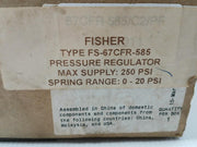 Pressure Regulator 67cf-Series 0-20 Psi By Fisher Fs-67cfr-585