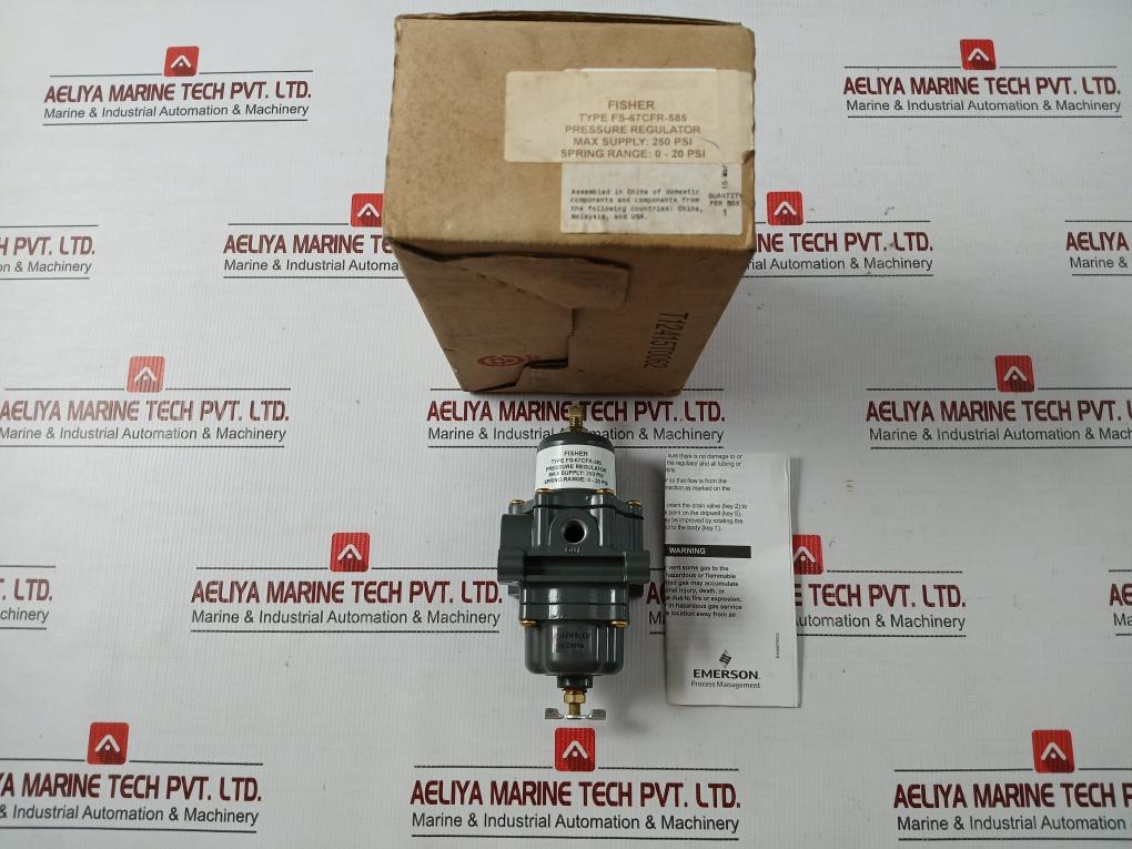 Pressure Regulator 67cf-Series 0-20 Psi By Fisher Fs-67cfr-585