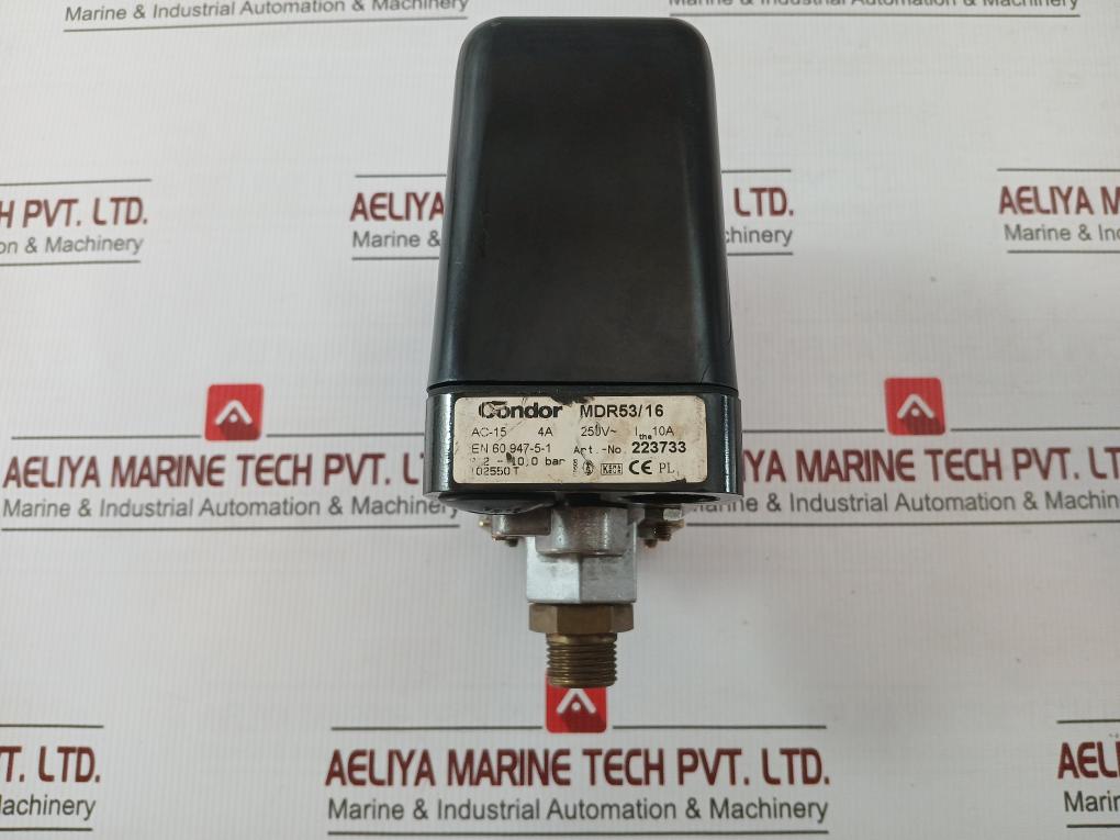 Pressure Switch 9.2 – 10.0 Bar 10a, Mdr53/16 Condor