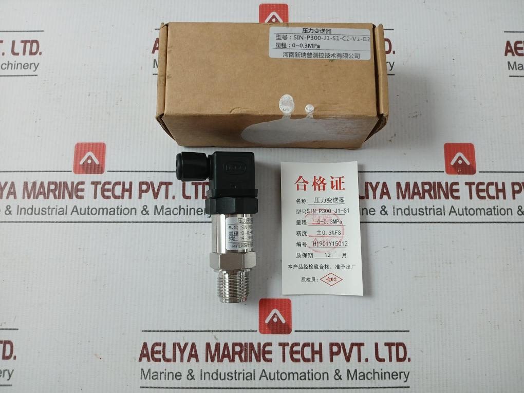 Pressure Transmitter Henan 0~0.3mpa Sin-P300-J1-S1-C2-V1-G2 In New Condition