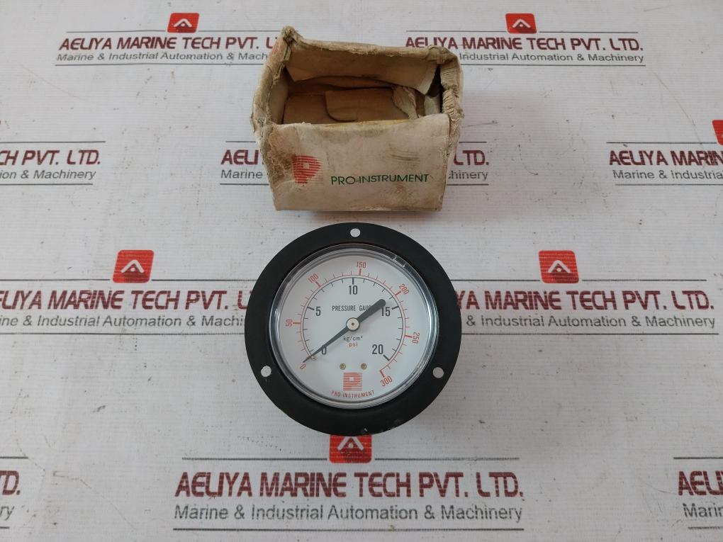 Pro-instrument 0-300 Psi Pressure Gauge 0-20 Kg/Cm2 Used