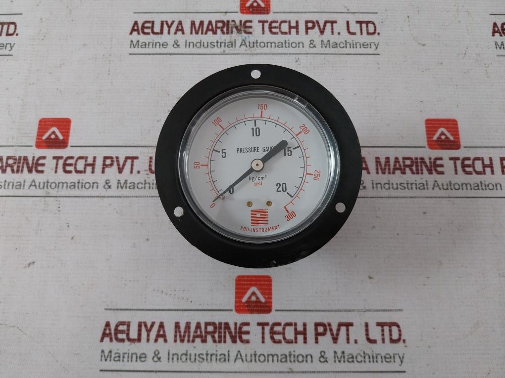 Pro-instrument 0-300 Psi Pressure Gauge 0-20 Kg/Cm2 Used