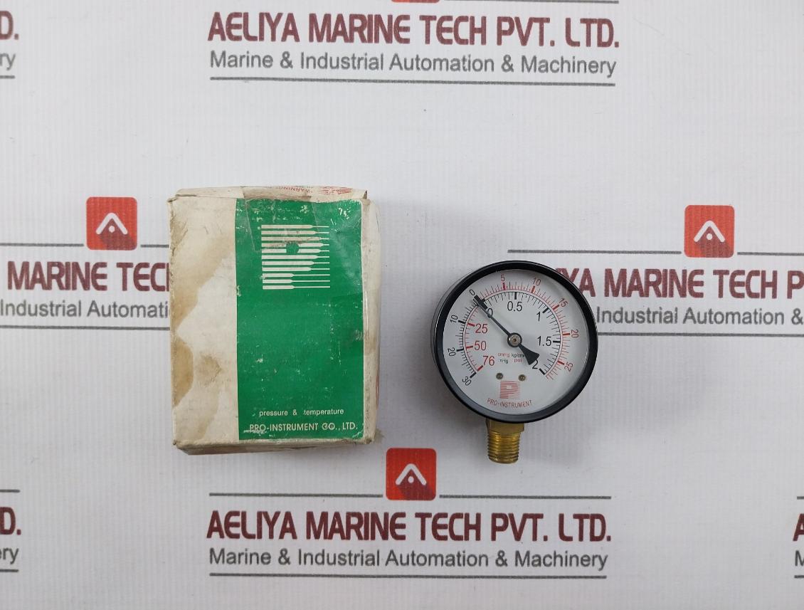 Pro-instrument 2.5"C-ax1/4Pt Pressure Gauge 0–25 Psi/0–2 Kg/Cm²