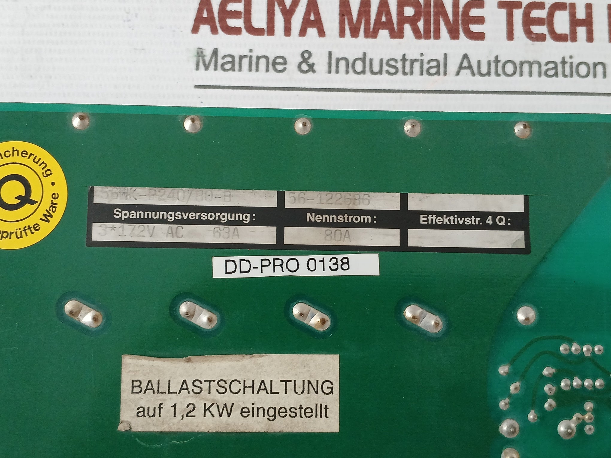 Procon Pas 60Wks-m240/6-kpt Rack Module Pro-60Wks-m240/6-pb 240Vdc 50A