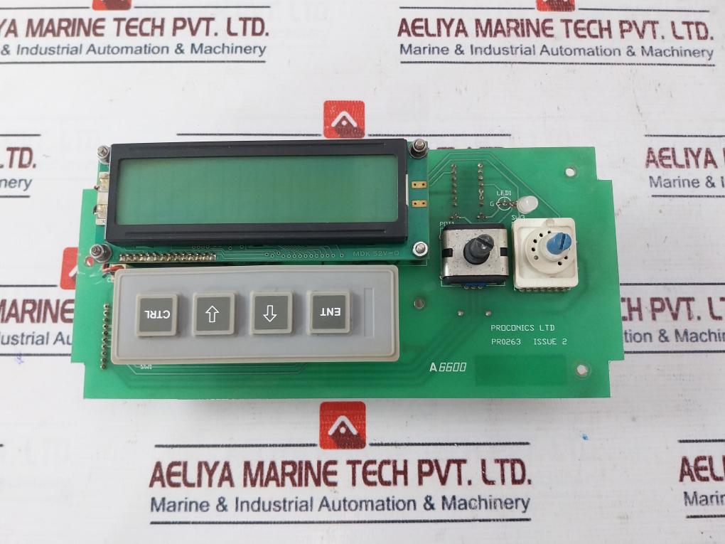 Proconics Pr0263 Printed Circuit Board 4 Button Keypad 1700002155