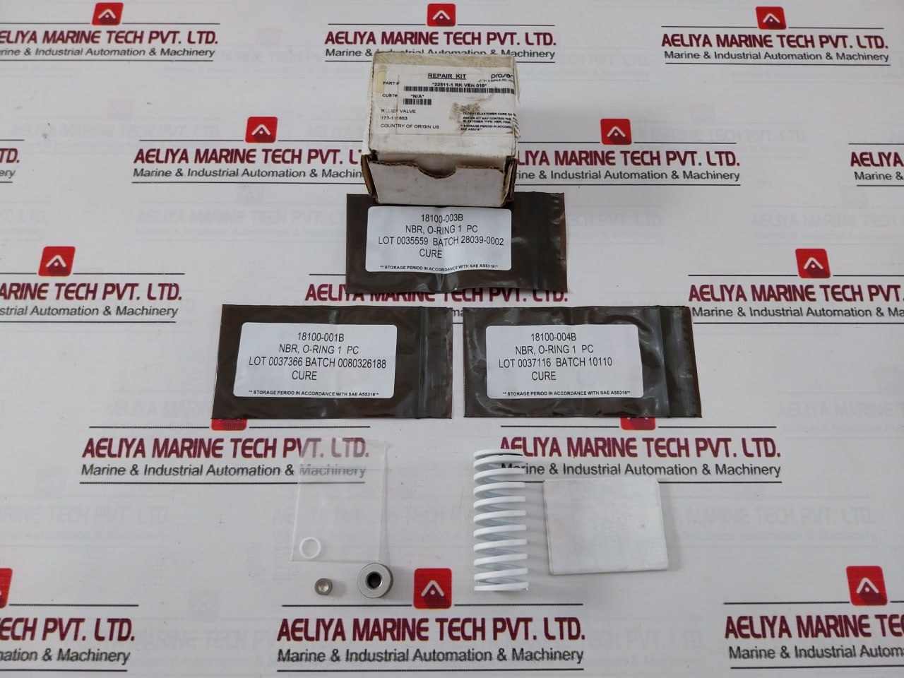 Proserv 18100-003B Relief Valve Repair Kit 22511-1 Rk Rev: T 500-1250 Psi