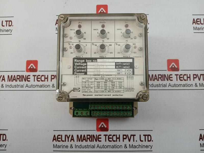Protection Relay 3000/5 A 40-70 Hz By Deif Part No. Gepimax-3n In Used