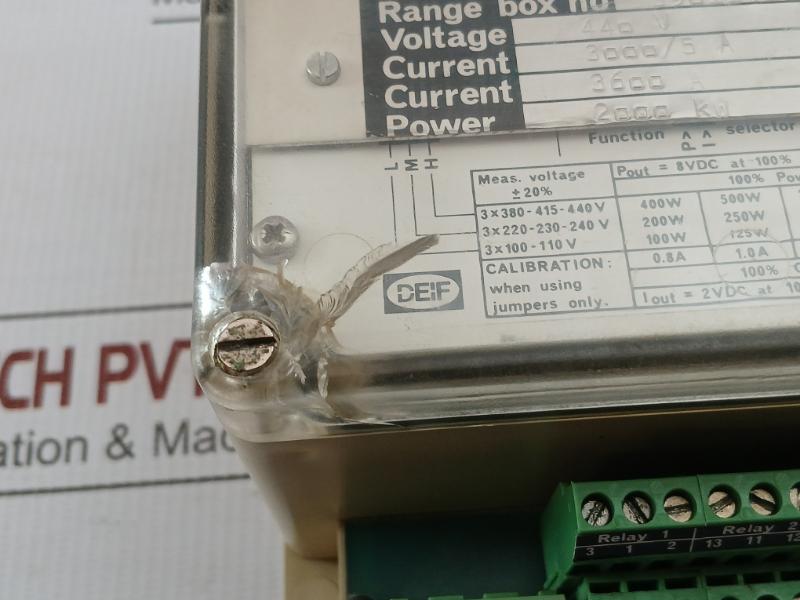 Protection Relay 3000/5 A 40-70 Hz By Deif Part No. Gepimax-3n In Used