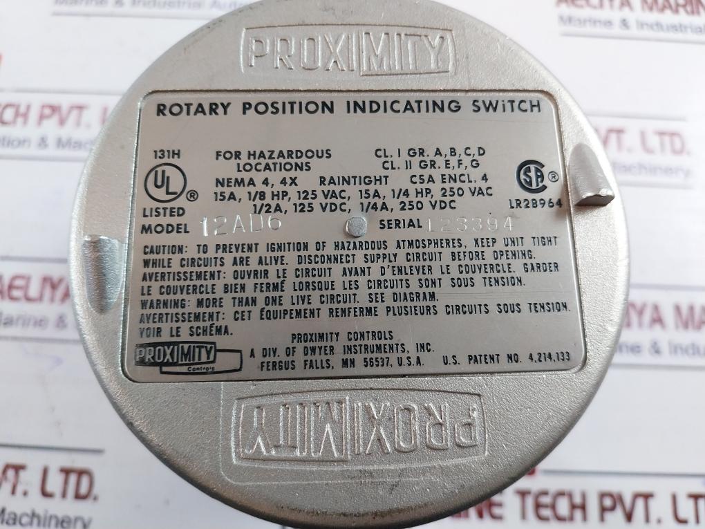 Proximity 12Ad6 Rotary Position Indicating Switch 12Ad6 