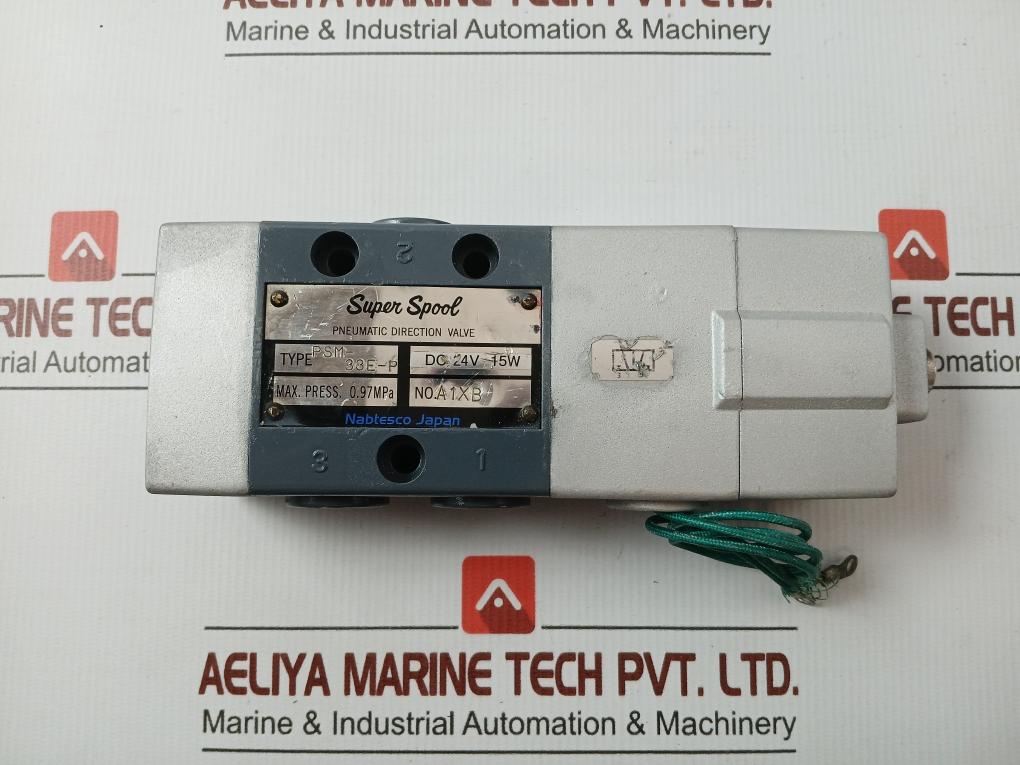 Psm-33E-p Pneumatic Directional Valve Dc24V 15W Brand Nabtesco No.: A1Xb