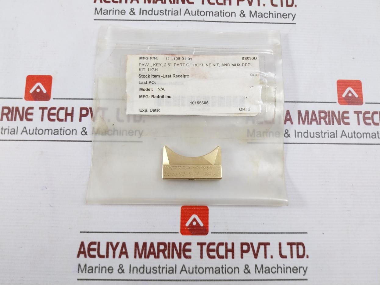 Radoil 111,108-01-01 Pawl Key 2.5" For Hotline/Mux Reel Kit Rev A1