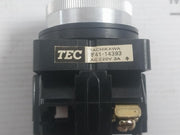 Red Push Button Tec Tachikawa 41-14393 600vac 250vdc