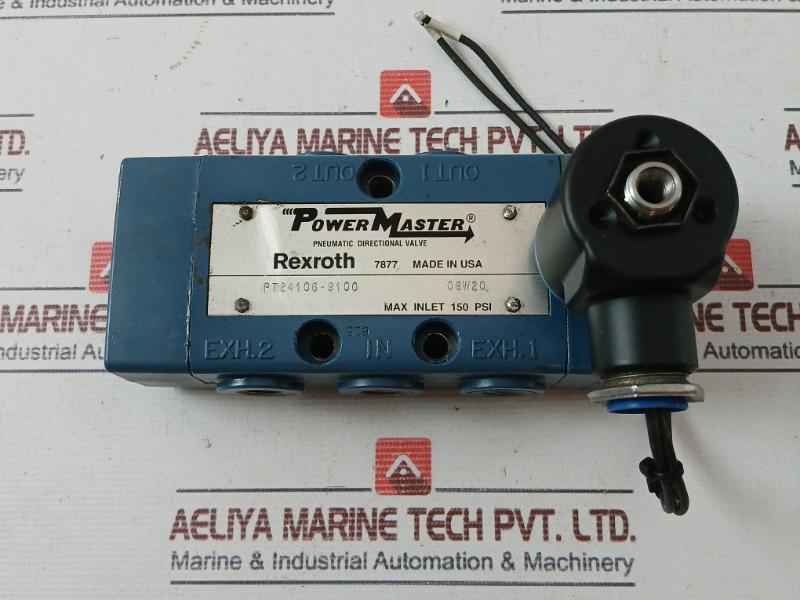 Rexroth Pt24106-9100 Pneumatic Directional Valve P50861-3 24 Hz Dc Mh1744