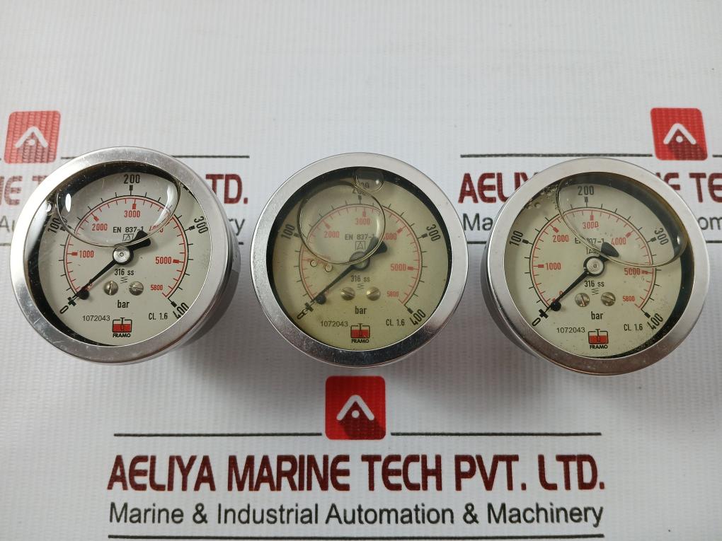 Rf60 Chgly Pressure Gauge 0 To 400bar/Psi Brand Framo
